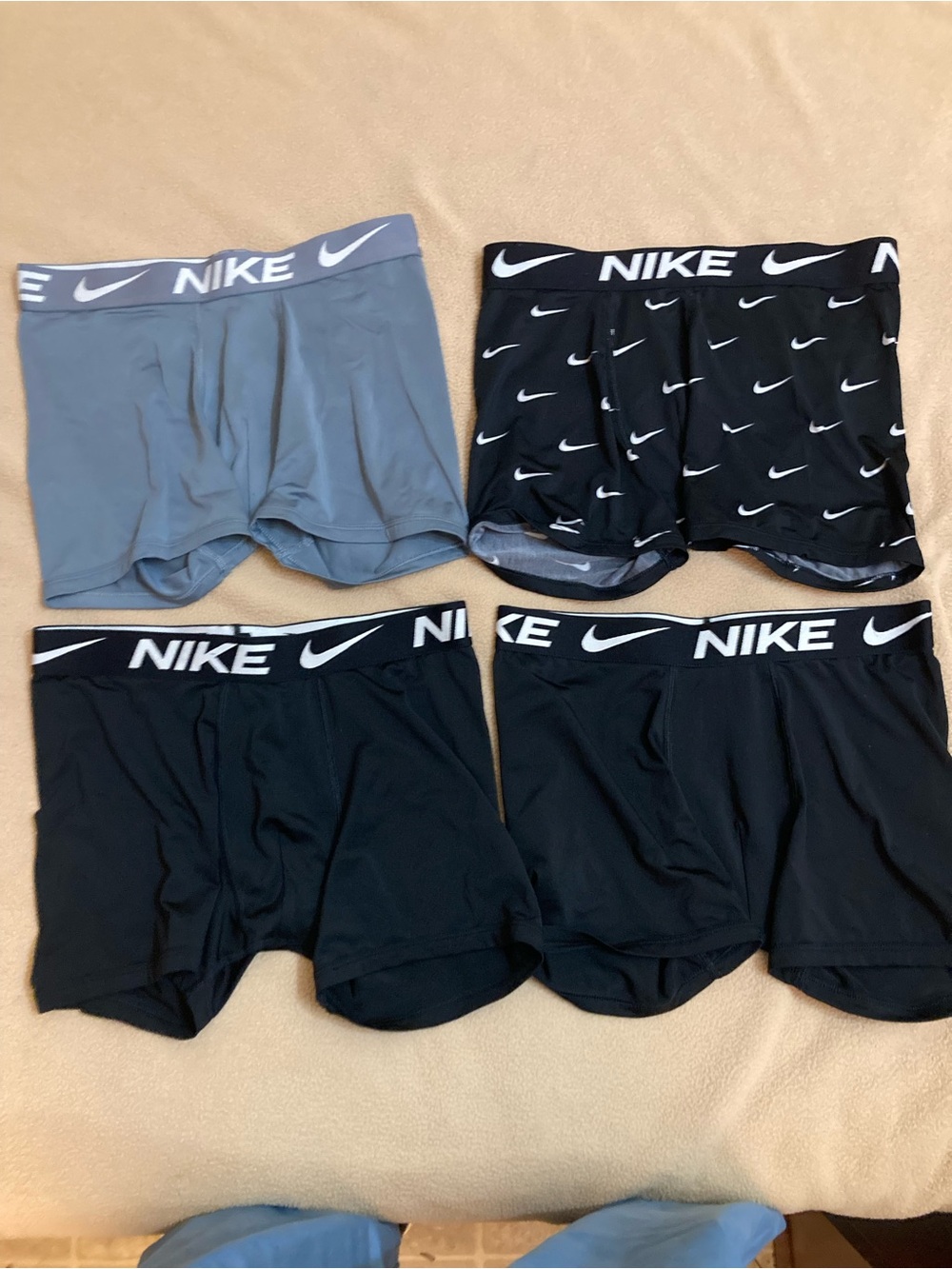 Set of Four (4) Boys Large Dri-Fit Nike Trunks/Boxer Briefs. Awesome Patterns